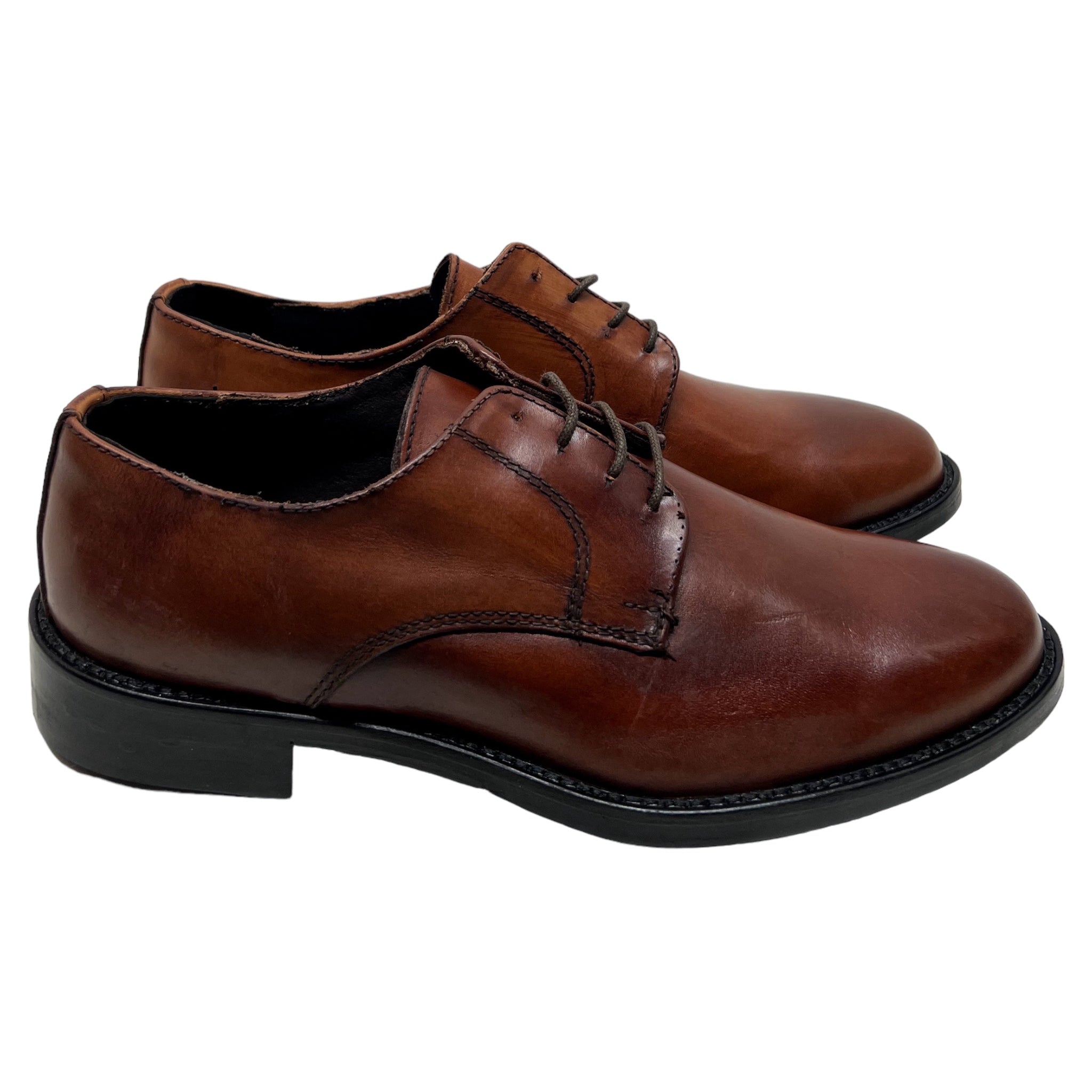 Scarpe Oxford in Pelle Marrone